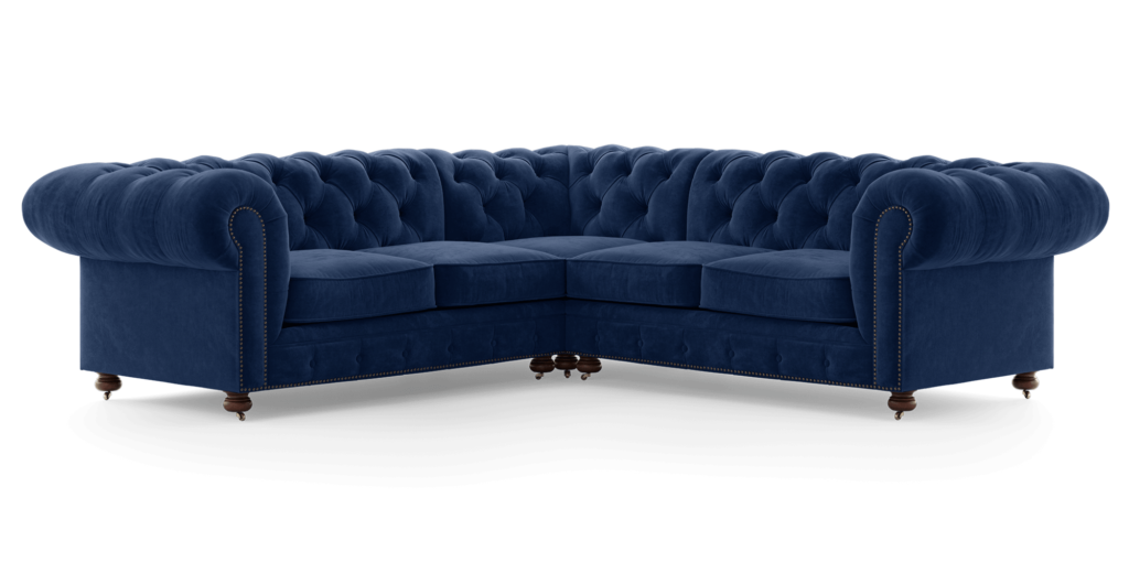 Korea Long Sofa Fabric In Blue Navy Color